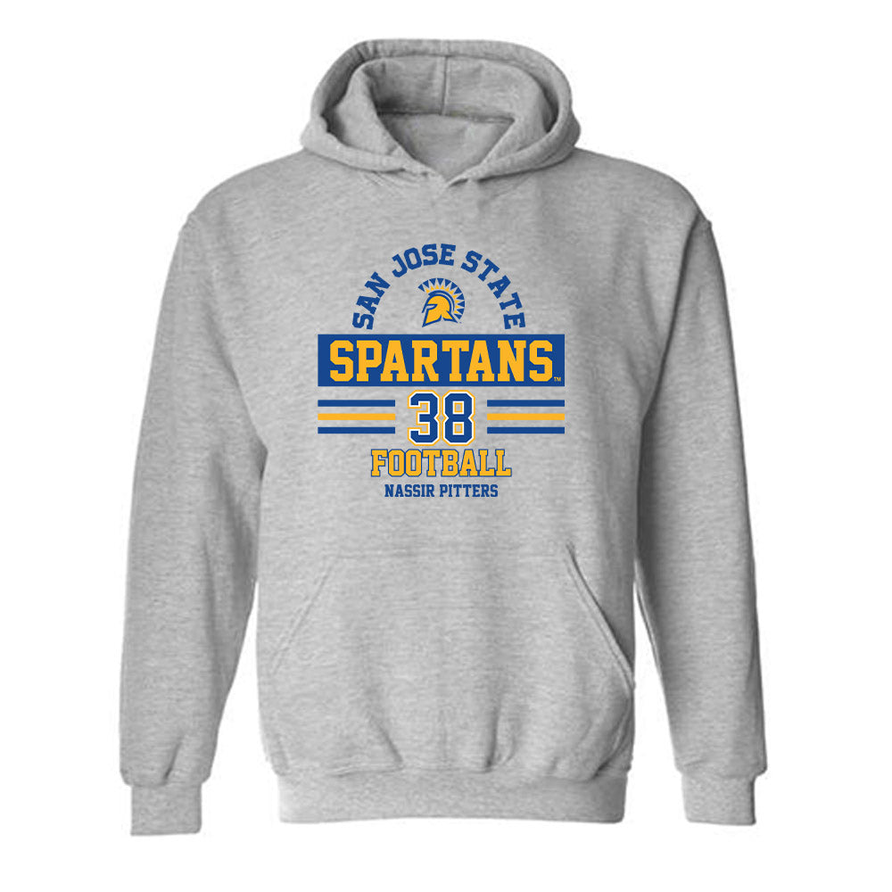 SJSU - NCAA Football : Nassir Pitters - Classic Fashion Shersey Hooded Sweatshirt-0