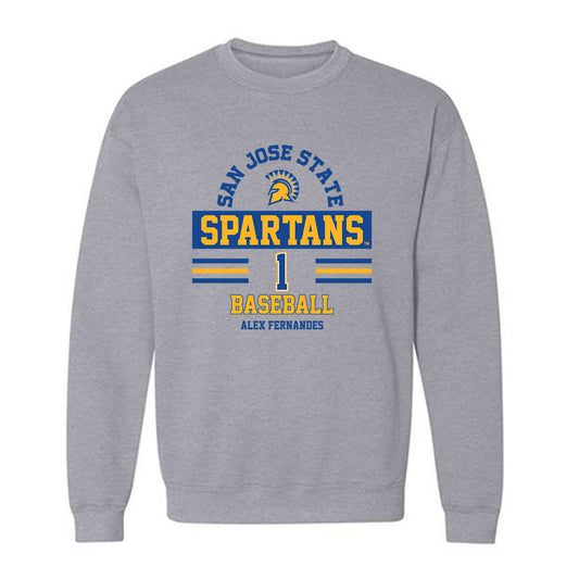 SJSU - NCAA Baseball : Alex Fernandes - Classic Fashion Shersey Crewneck Sweatshirt-0