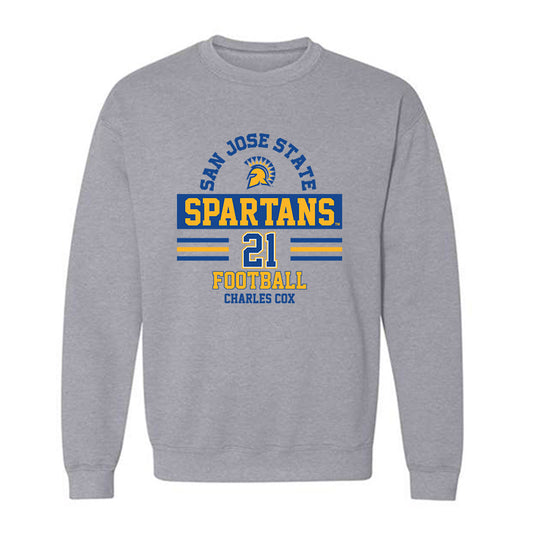 SJSU - NCAA Football : Charles Cox - Classic Fashion Shersey Crewneck Sweatshirt-0
