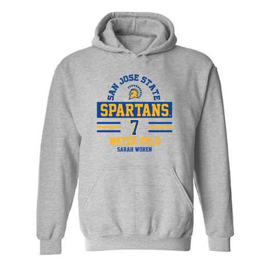 SJSU - NCAA Women's Water Polo : Sarah Woren - Classic Fashion Shersey Hooded Sweatshirt-0