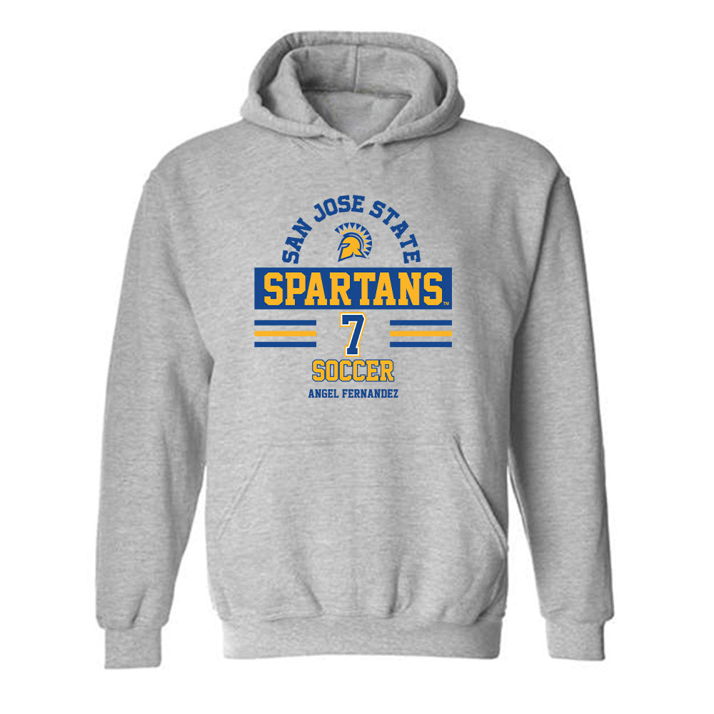 SJSU - NCAA Men's Soccer : Angel Fernandez - Classic Fashion Shersey Hooded Sweatshirt-0