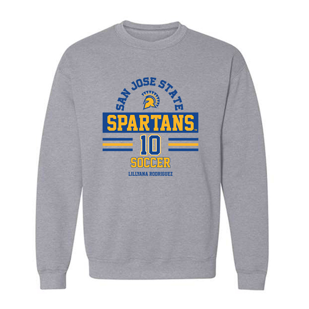 SJSU - NCAA Women's Soccer : Lillyana Rodriguez - Classic Fashion Shersey Crewneck Sweatshirt-0