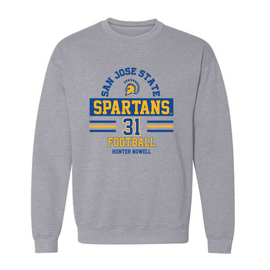 SJSU - NCAA Football : Hunter Nowell - Classic Fashion Shersey Crewneck Sweatshirt-0