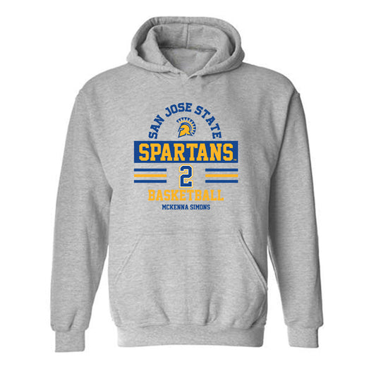 SJSU - NCAA Women's Basketball : McKenna Simons - Classic Fashion Shersey Hooded Sweatshirt-0