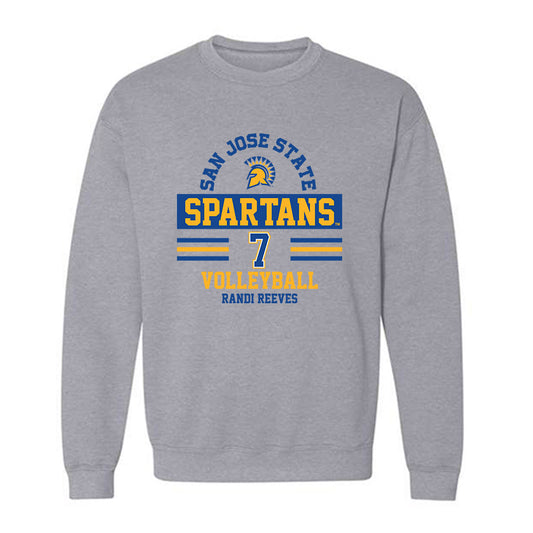 SJSU - NCAA Women's Volleyball : Randi Reeves - Classic Fashion Shersey Crewneck Sweatshirt-0