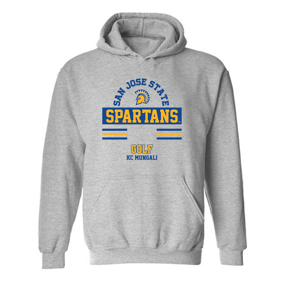 SJSU - NCAA Men's Golf : KC Mungali - Classic Fashion Shersey Hooded Sweatshirt-0