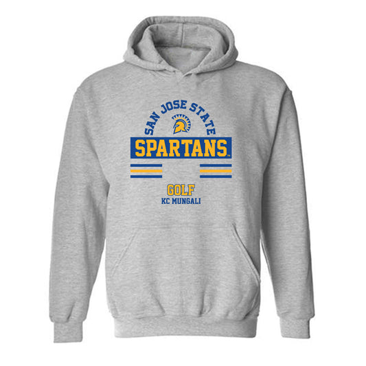 SJSU - NCAA Men's Golf : KC Mungali - Classic Fashion Shersey Hooded Sweatshirt-0