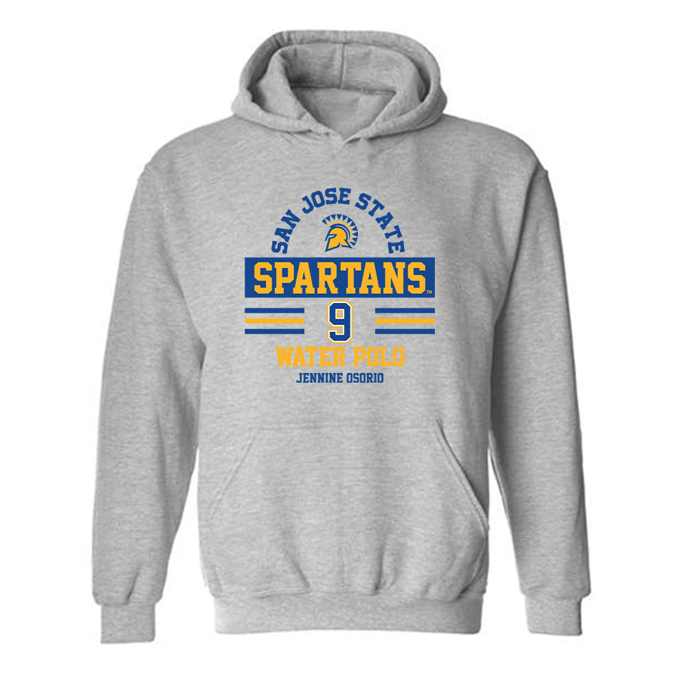 SJSU - NCAA Women's Water Polo : Jennine Osorio - Classic Fashion Shersey Hooded Sweatshirt-0
