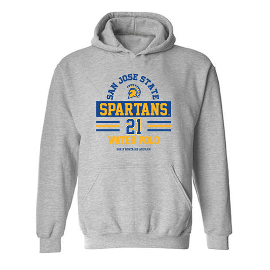SJSU - NCAA Women's Water Polo : Sally Gonzalez Aguilar - Classic Fashion Shersey Hooded Sweatshirt-0