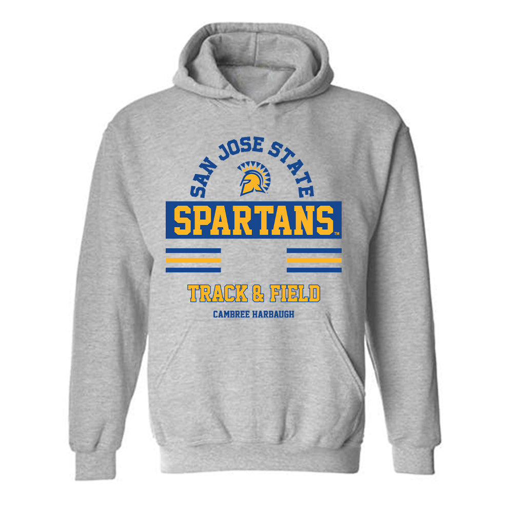 SJSU - NCAA Women's Track & Field : Cambree Harbaugh - Classic Fashion Shersey Hooded Sweatshirt-0