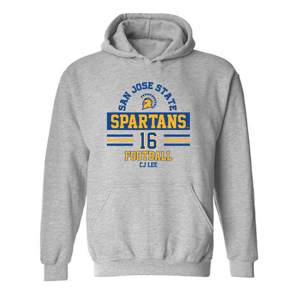 SJSU - NCAA Football : CJ Lee - Classic Fashion Shersey Hooded Sweatshirt-0