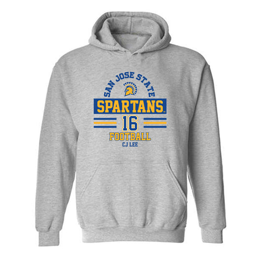 SJSU - NCAA Football : CJ Lee - Classic Fashion Shersey Hooded Sweatshirt-0