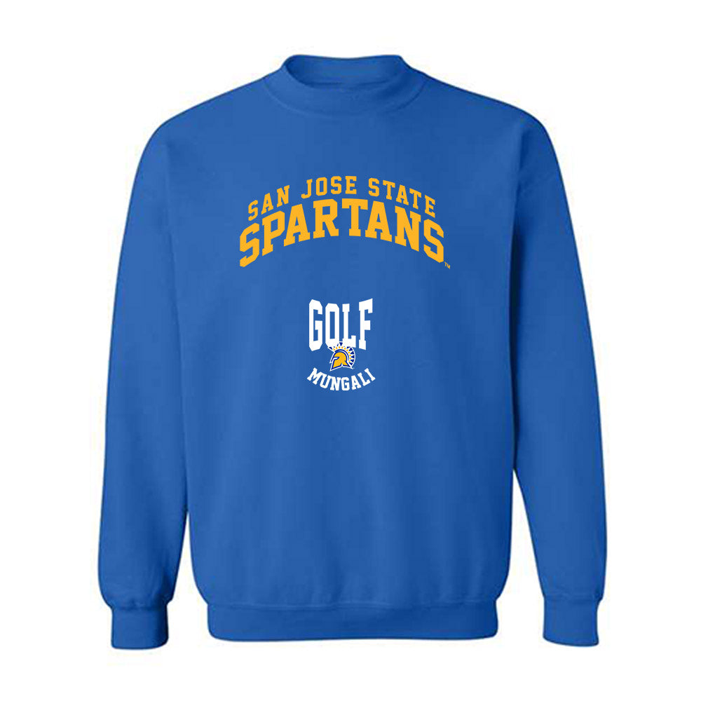 SJSU - NCAA Men's Golf : KC Mungali - Classic Fashion Shersey Crewneck Sweatshirt-0