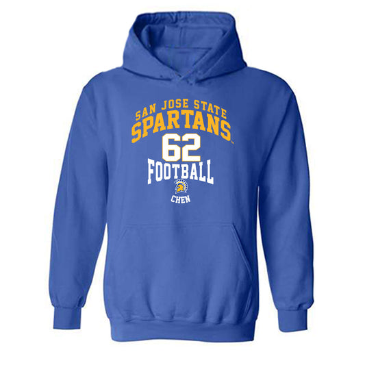 SJSU - NCAA Football : Tyler Chen - Classic Fashion Shersey Hooded Sweatshirt-0