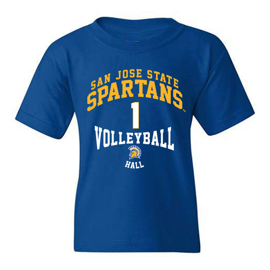 SJSU - NCAA Women's Volleyball : Fatimah Hall - Classic Fashion Shersey Youth T-Shirt-0