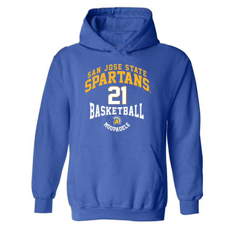 SJSU - NCAA Men's Basketball : Japhet Moupadele - Classic Fashion Shersey Hooded Sweatshirt-0