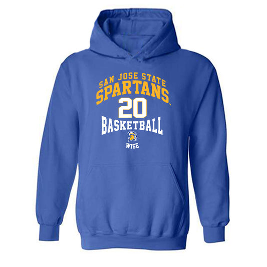 SJSU - NCAA Men's Basketball : Christian Wise - Classic Fashion Shersey Hooded Sweatshirt-0
