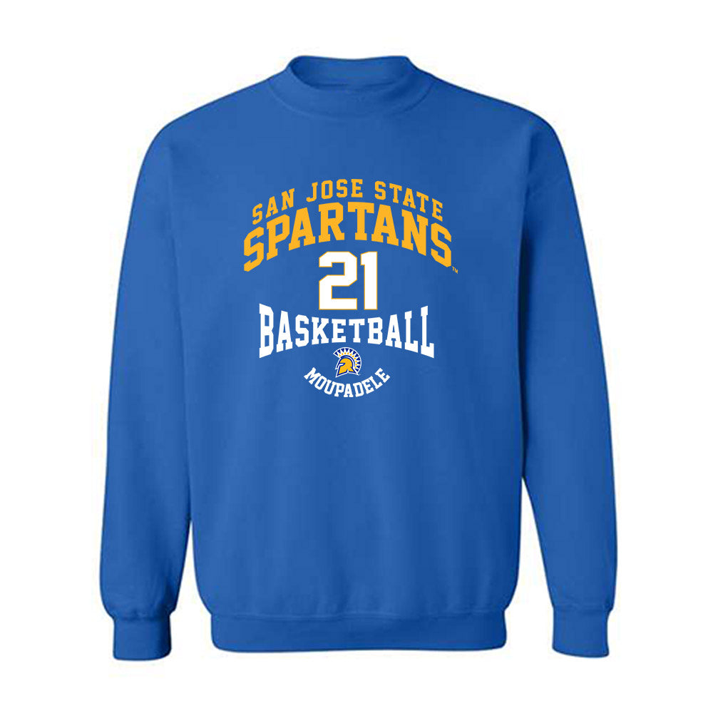 SJSU - NCAA Men's Basketball : Japhet Moupadele - Classic Fashion Shersey Crewneck Sweatshirt-0