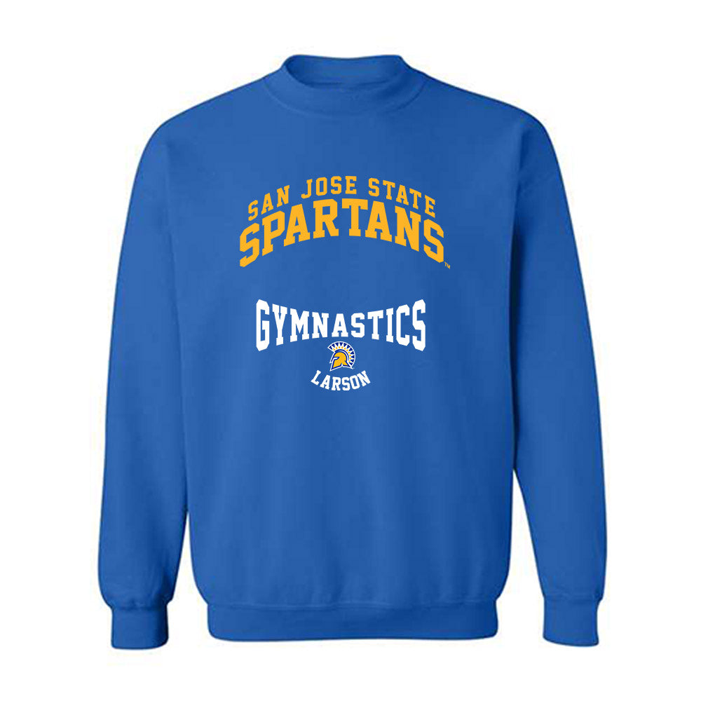 SJSU - NCAA Women's Gymnastics : Kaylee Larson - Classic Fashion Shersey Crewneck Sweatshirt-0