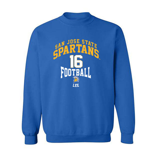 SJSU - NCAA Football : CJ Lee - Classic Fashion Shersey Crewneck Sweatshirt-0