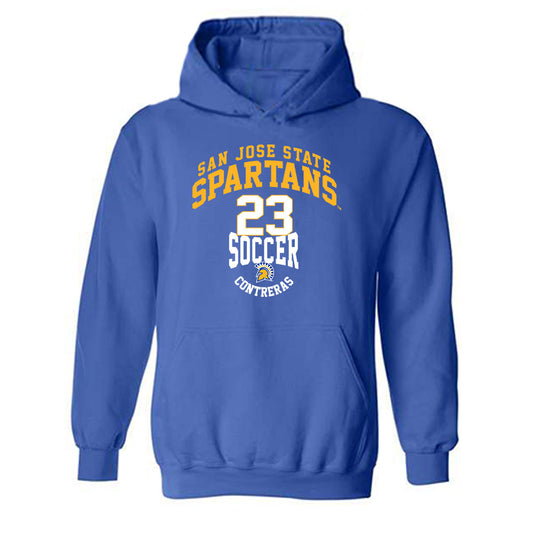 SJSU - NCAA Men's Soccer : Juan Contreras - Classic Fashion Shersey Hooded Sweatshirt-0