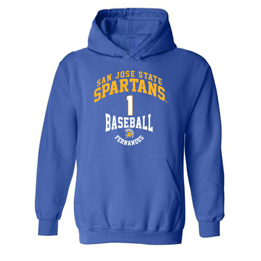 SJSU - NCAA Baseball : Alex Fernandes - Classic Fashion Shersey Hooded Sweatshirt-0