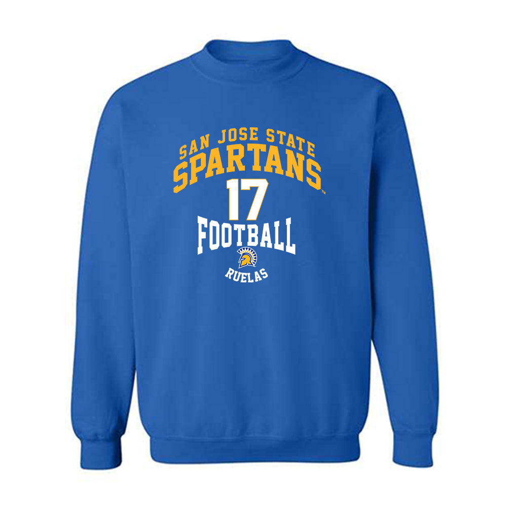 SJSU - NCAA Football : Ryker Ruelas - Classic Fashion Shersey Crewneck Sweatshirt-0