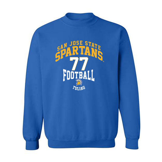 SJSU - NCAA Football : Daniel Tuliau - Classic Fashion Shersey Crewneck Sweatshirt-0