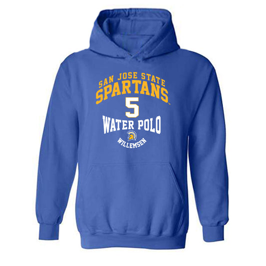 SJSU - NCAA Women's Water Polo : Nynke Willemsen - Classic Fashion Shersey Hooded Sweatshirt-0
