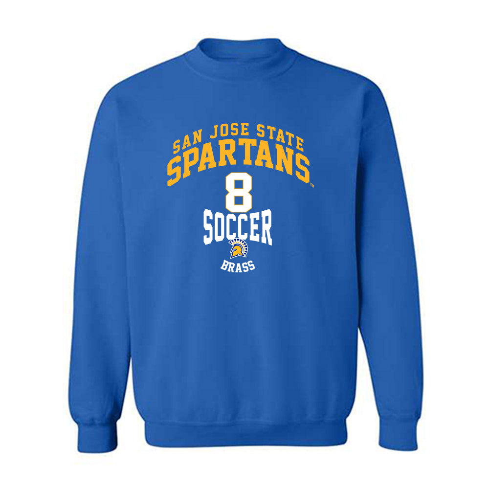 SJSU - NCAA Women's Soccer : Joliye Brass - Classic Fashion Shersey Crewneck Sweatshirt-0