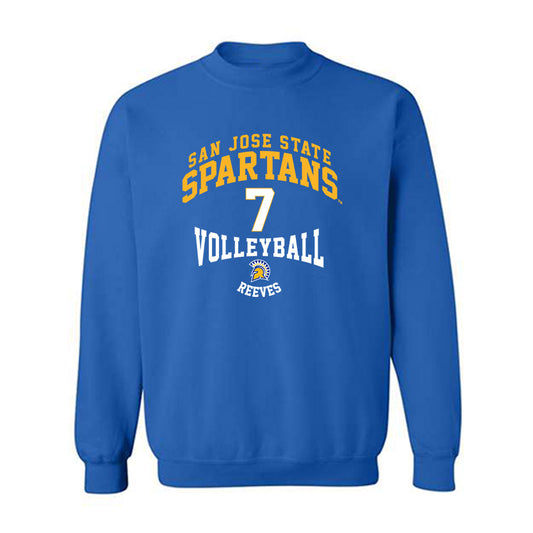 SJSU - NCAA Women's Volleyball : Randi Reeves - Classic Fashion Shersey Crewneck Sweatshirt-0