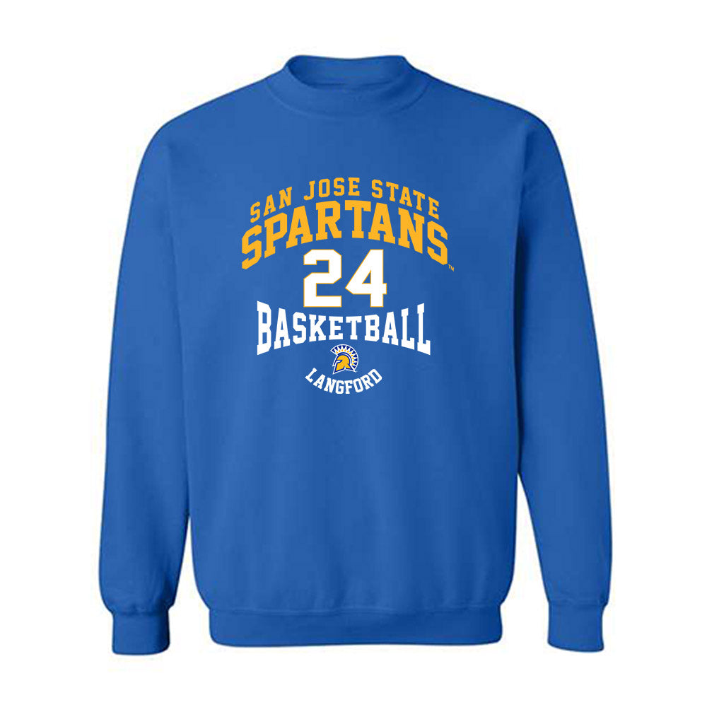 SJSU - NCAA Men's Basketball : Douglas Langford - Classic Fashion Shersey Crewneck Sweatshirt-0