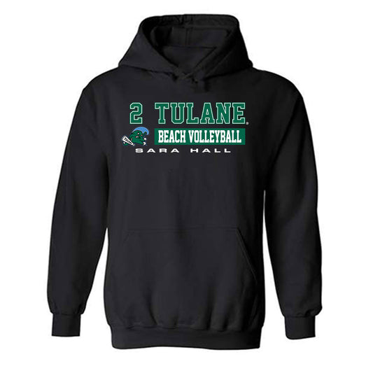 Tulane - NCAA Beach Volleyball : Sara Hall - Classic Fashion Shersey Hooded Sweatshirt-0