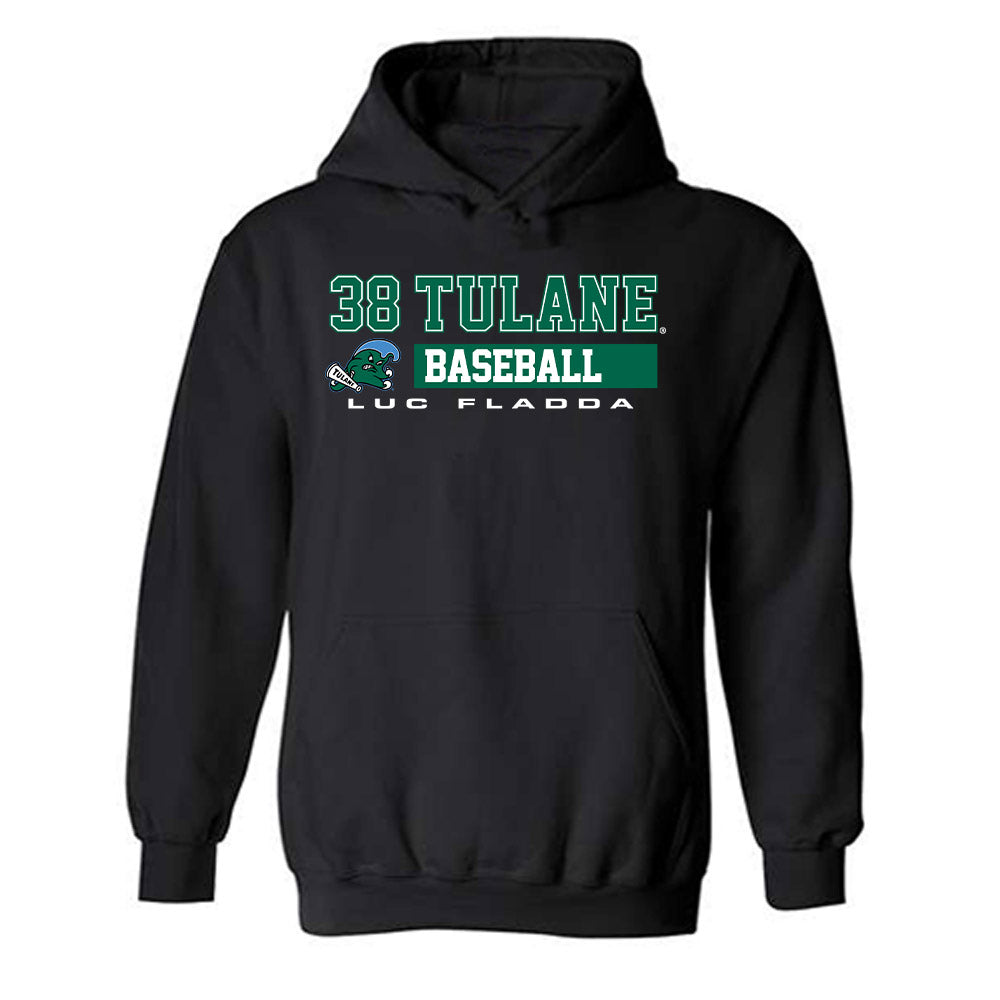 Tulane - NCAA Baseball : Luc fladda - Classic Fashion Shersey Hooded Sweatshirt