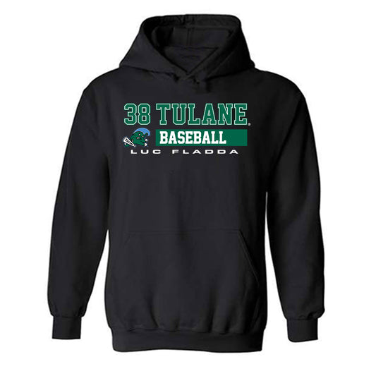 Tulane - NCAA Baseball : Luc fladda - Classic Fashion Shersey Hooded Sweatshirt