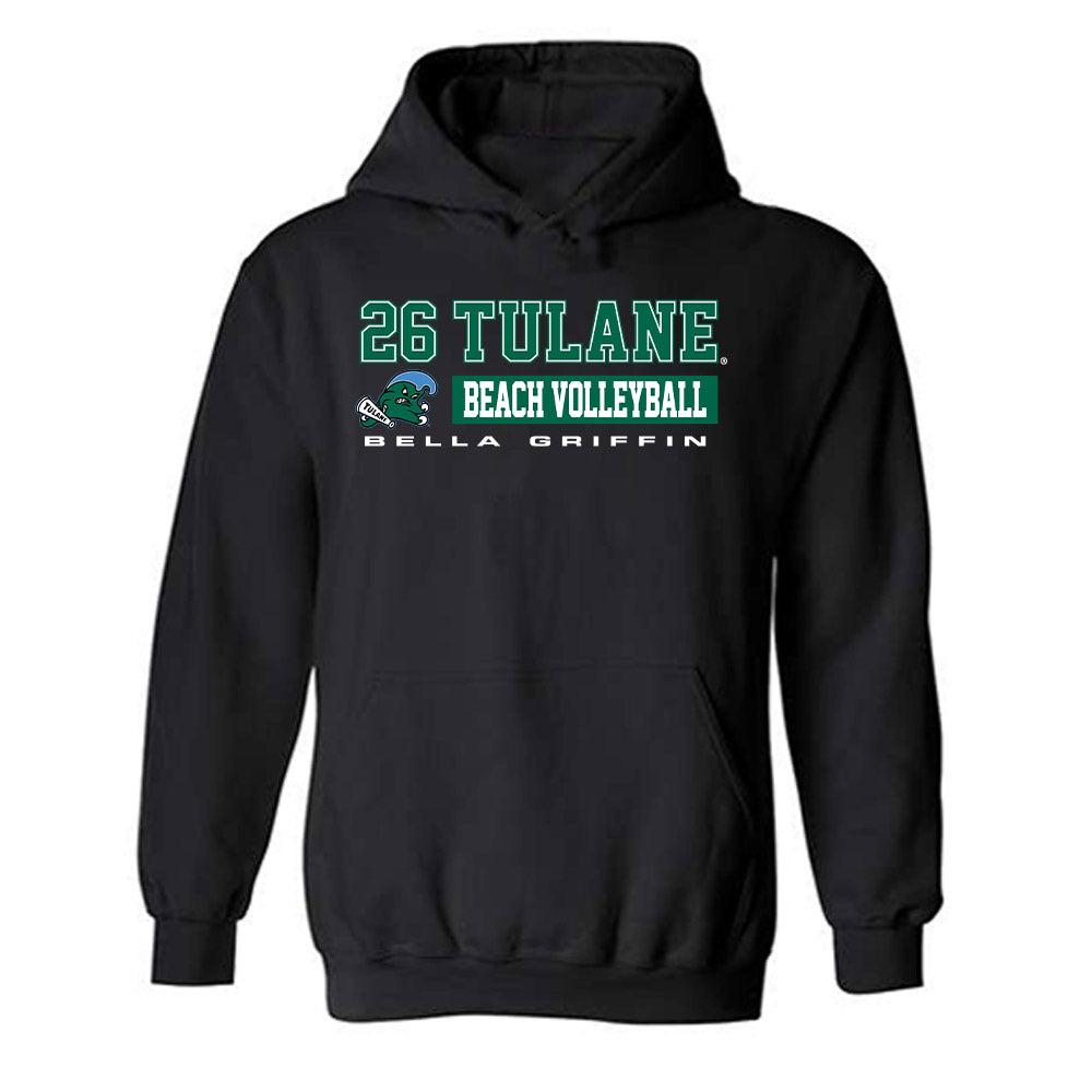 Tulane - NCAA Beach Volleyball : Bella Griffin - Classic Fashion Shersey Hooded Sweatshirt-0
