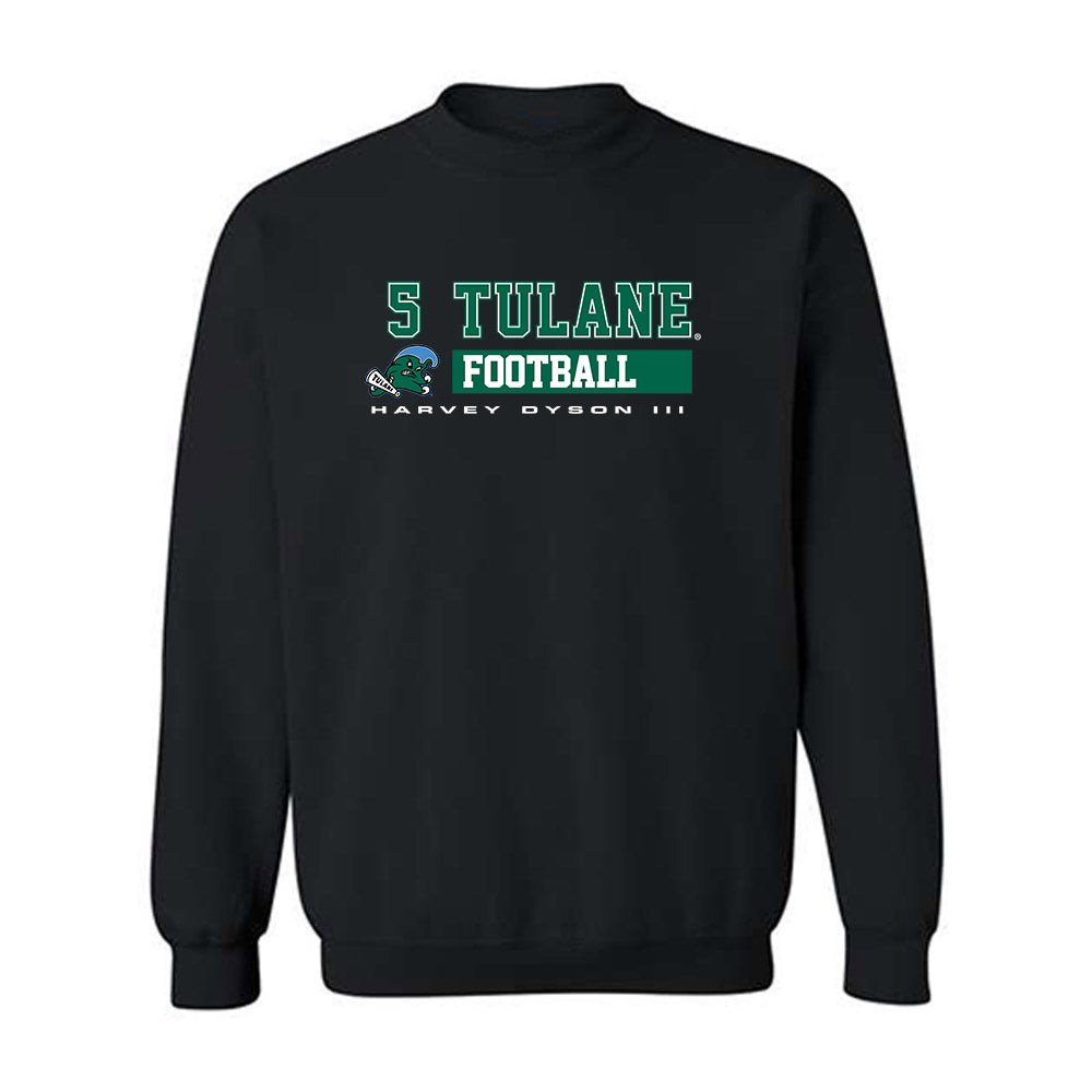 Tulane - NCAA Football : Harvey Dyson III - Classic Fashion Shersey Crewneck Sweatshirt-0