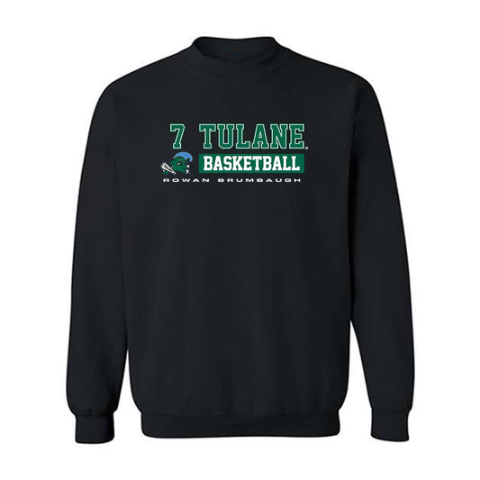 Tulane - NCAA Men's Basketball : Rowan Brumbaugh - Classic Fashion Shersey Crewneck Sweatshirt-0
