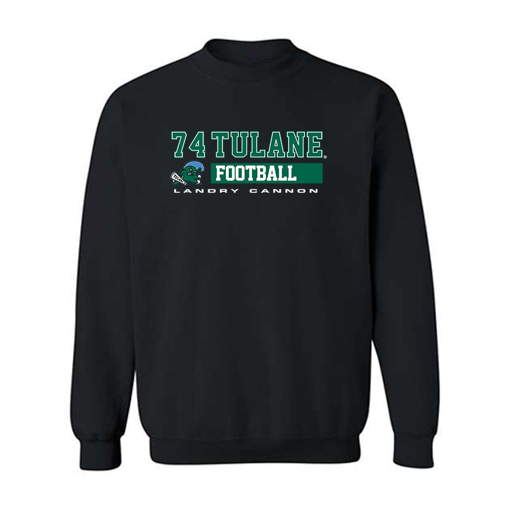 Tulane - NCAA Football : Landry Cannon - Classic Fashion Shersey Crewneck Sweatshirt-0