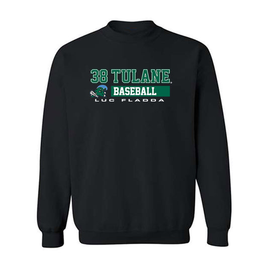 Tulane - NCAA Baseball : Luc fladda - Classic Fashion Shersey Crewneck Sweatshirt