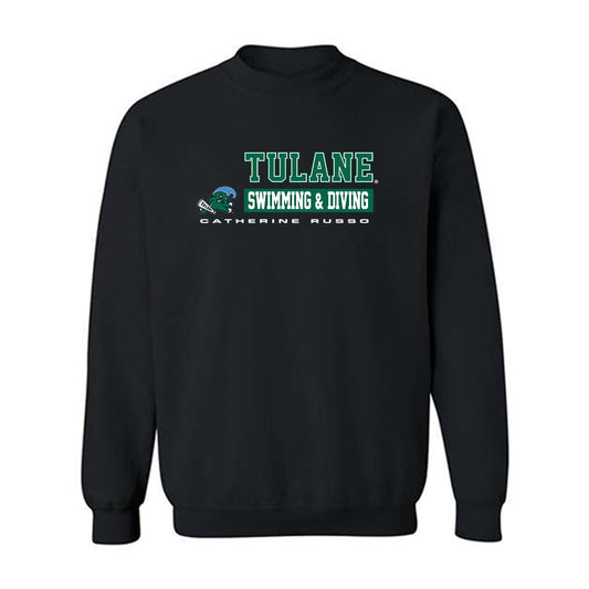 Tulane - NCAA Women's Swimming & Diving : Catherine Russo - Classic Fashion Shersey Crewneck Sweatshirt-0