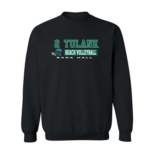 Tulane - NCAA Beach Volleyball : Sara Hall - Classic Fashion Shersey Crewneck Sweatshirt-0