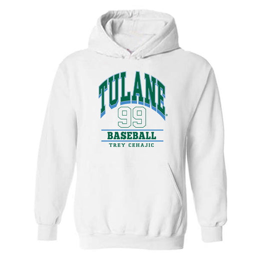 Tulane - NCAA Baseball : Trey Cehajic - Classic Fashion Shersey Hooded Sweatshirt