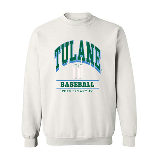 Tulane - NCAA Baseball : Theo Bryant IV - Classic Fashion Shersey Crewneck Sweatshirt-0