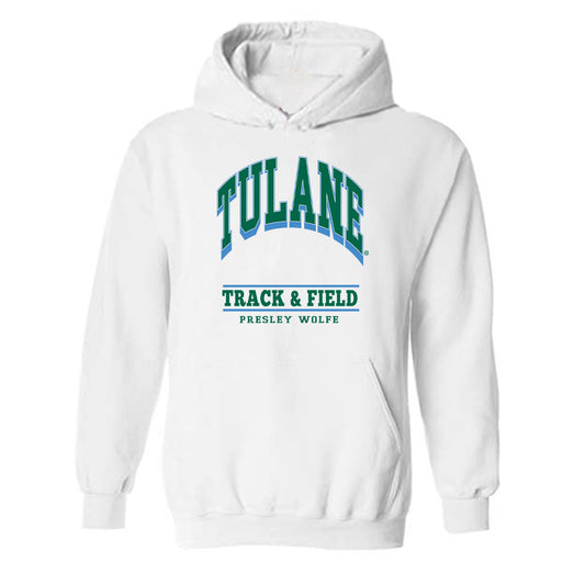Tulane - NCAA Women's Track & Field : Presley Wolfe - Classic Fashion Shersey Hooded Sweatshirt-0