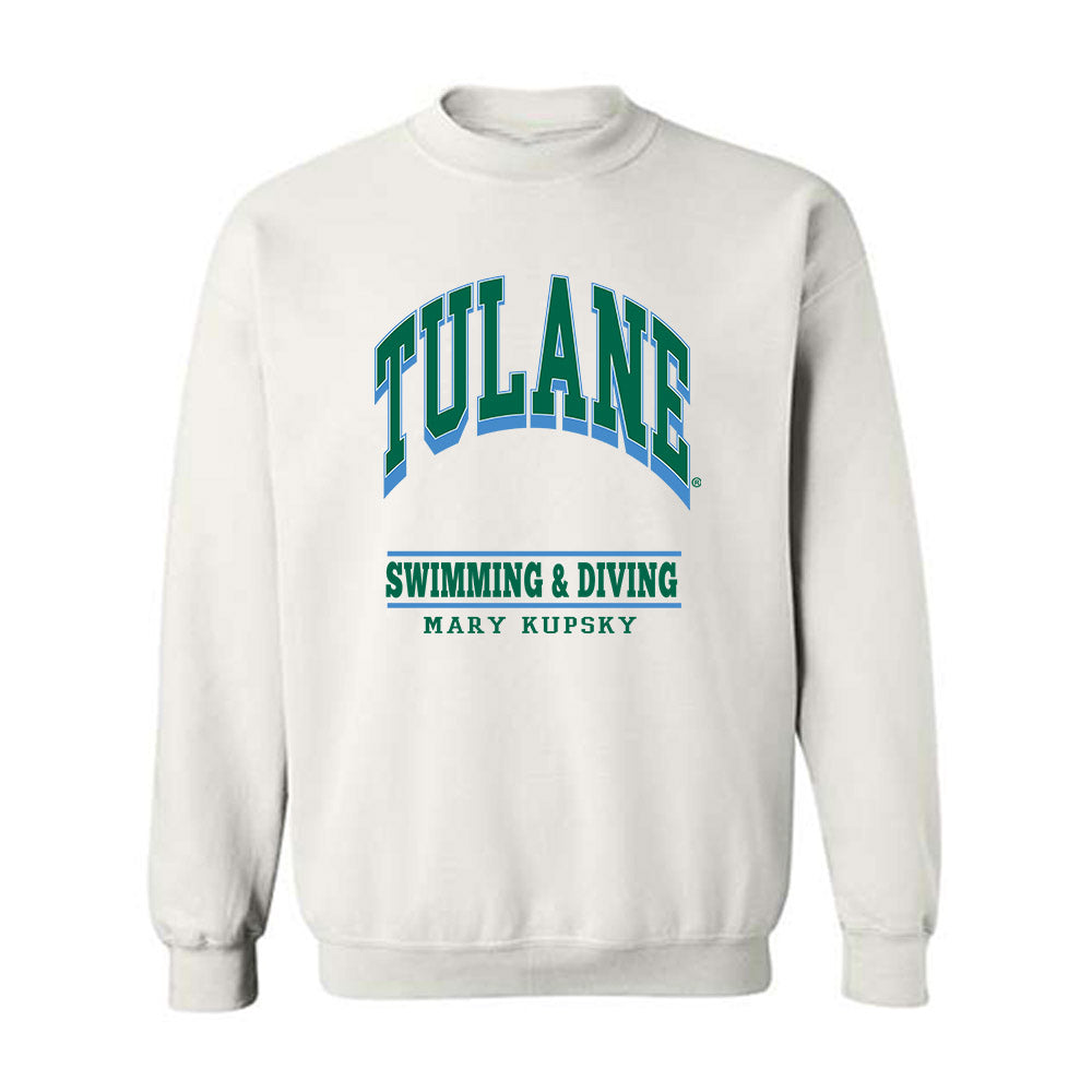 Tulane - NCAA Women's Swimming & Diving : Mary Kupsky - Classic Fashion Shersey Crewneck Sweatshirt-0