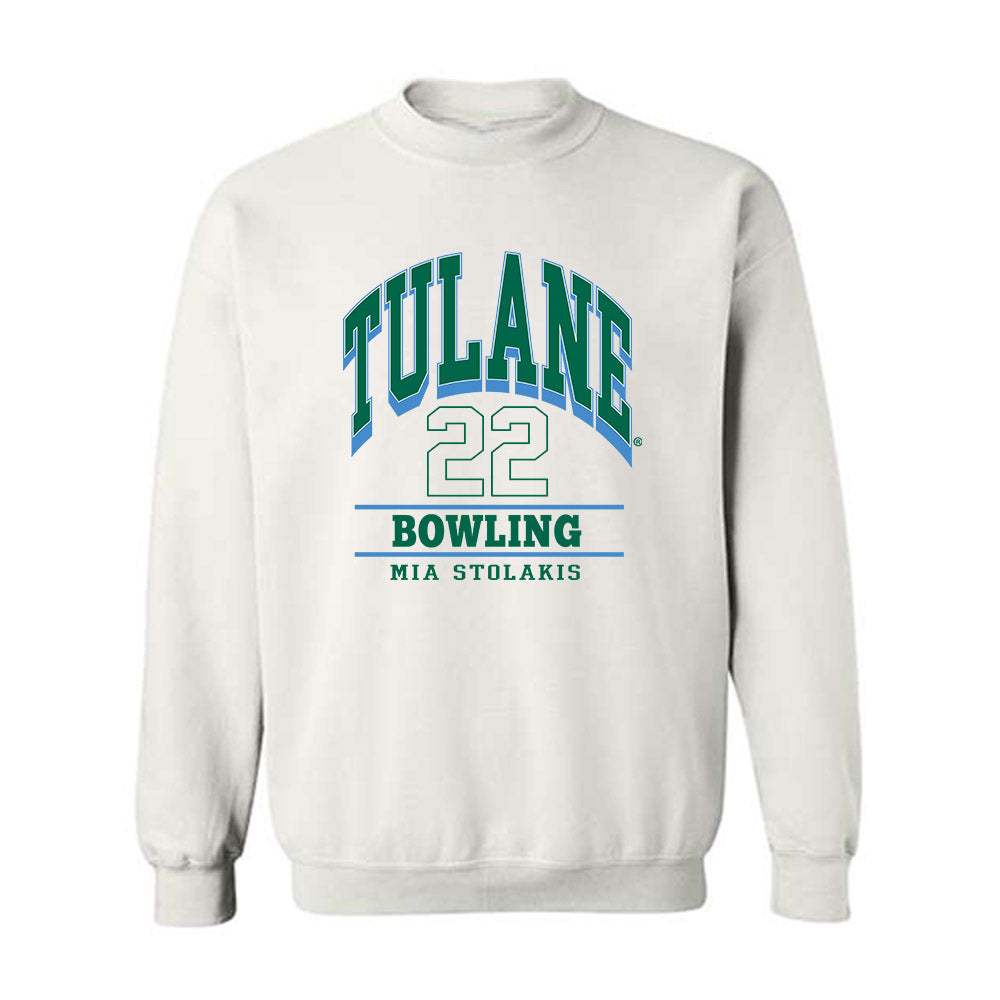 Tulane - NCAA Women's Bowling : Mia Stolakis - Classic Fashion Shersey Crewneck Sweatshirt