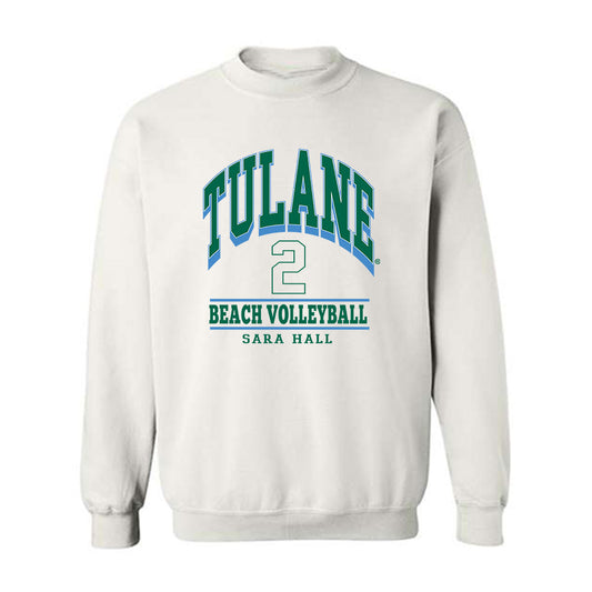 Tulane - NCAA Beach Volleyball : Sara Hall - Classic Fashion Shersey Crewneck Sweatshirt-0