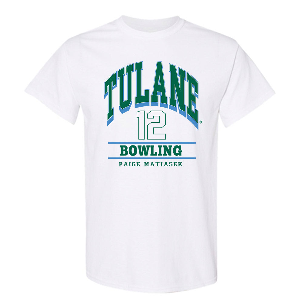 Tulane - NCAA Women's Bowling : Paige Matiasek - Classic Fashion Shersey T-Shirt-0