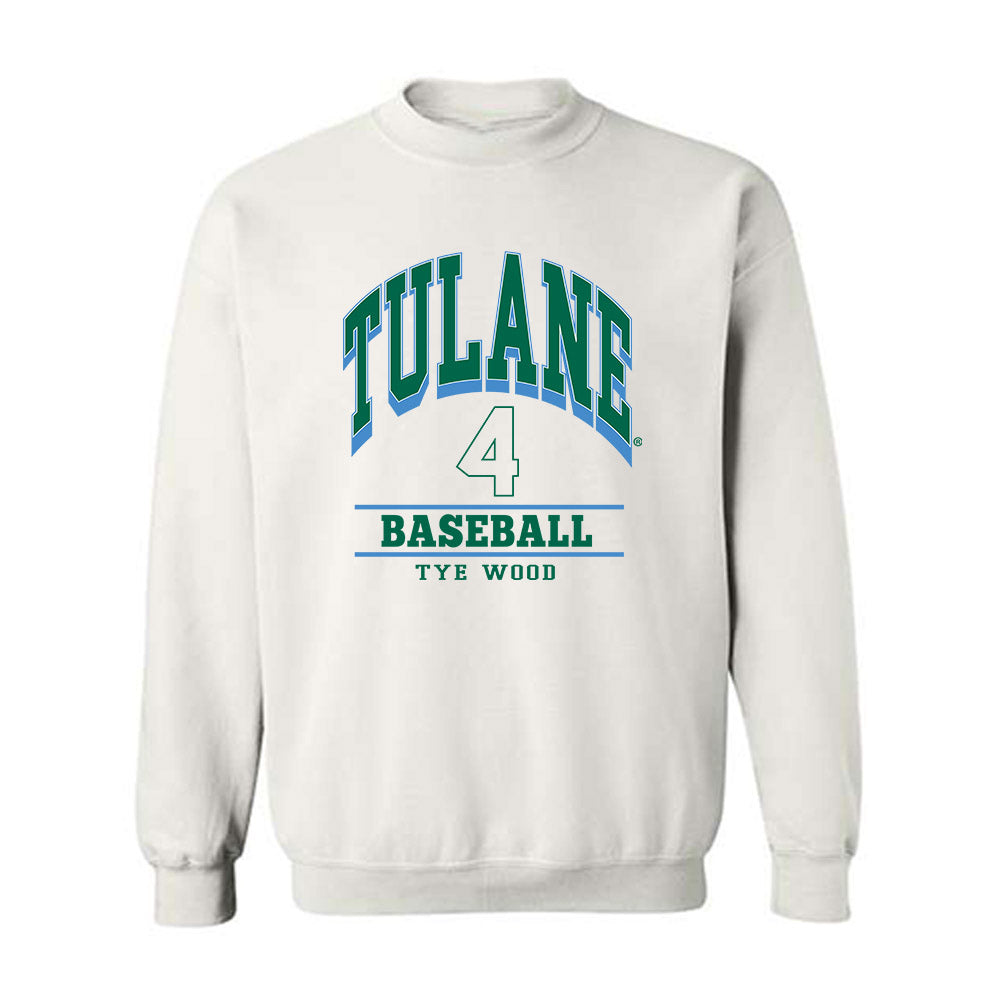 Tulane - NCAA Baseball : Tye Wood - Classic Fashion Shersey Crewneck Sweatshirt-0